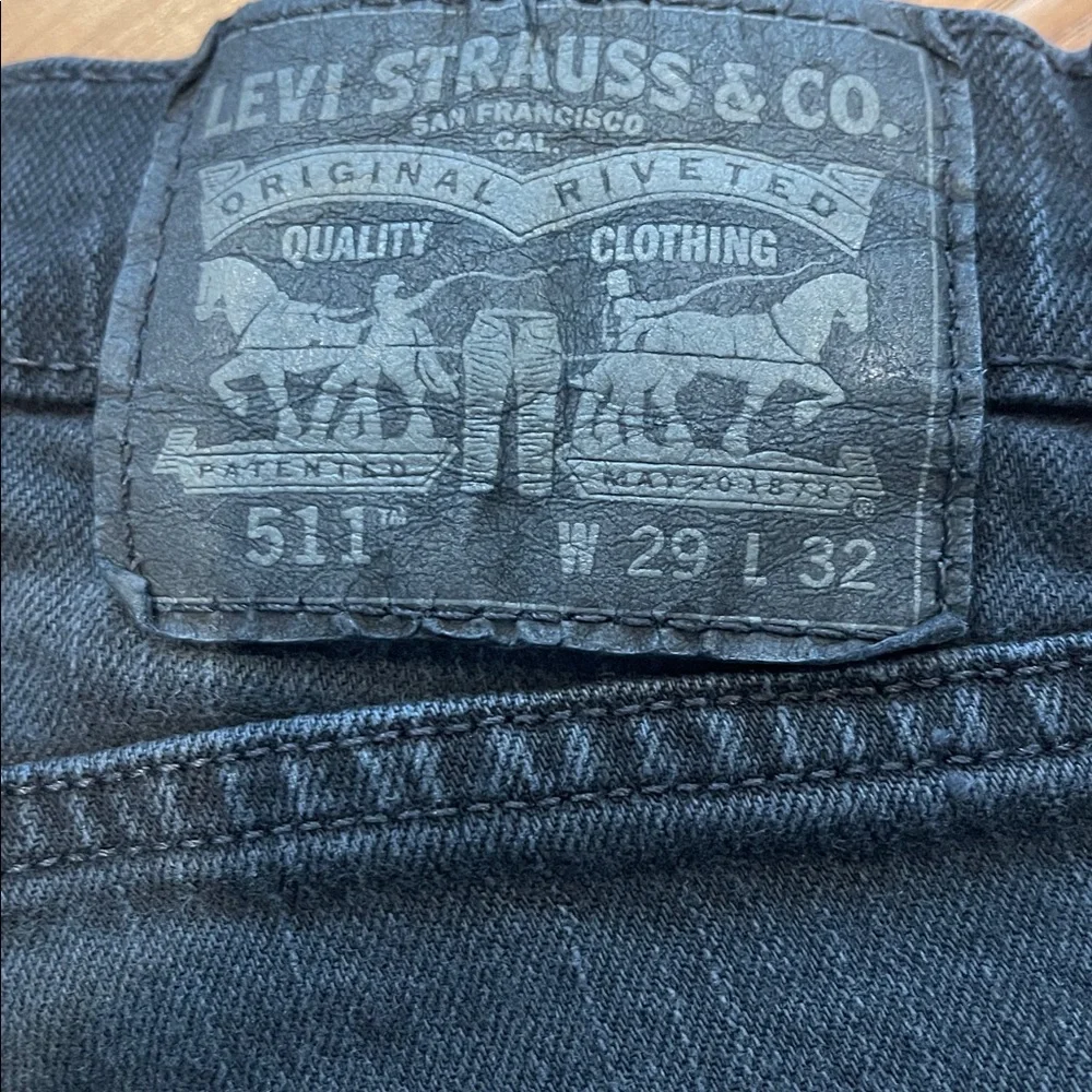 Levi's 511 Men's Black‎ Slim Leg Jeans 29 x 32
